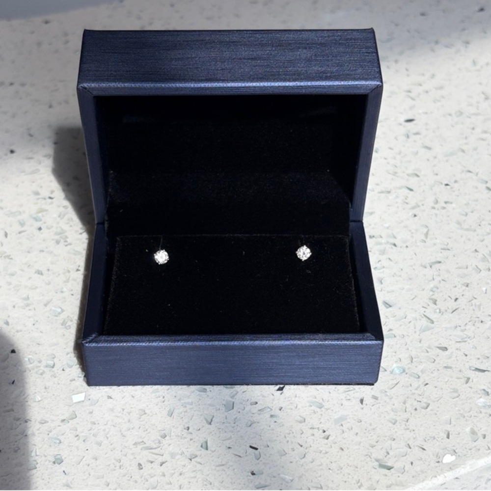 Lab Created Diamond Stud Earrings - image 1